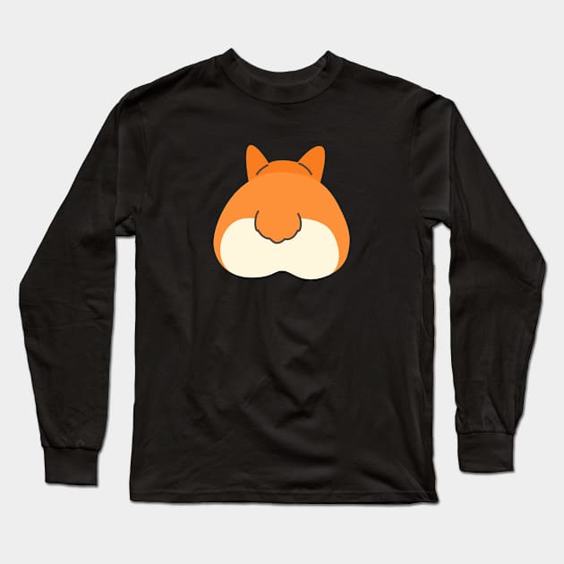 Corgi Butt Long Sleeve T-Shirt by Dog & Rooster